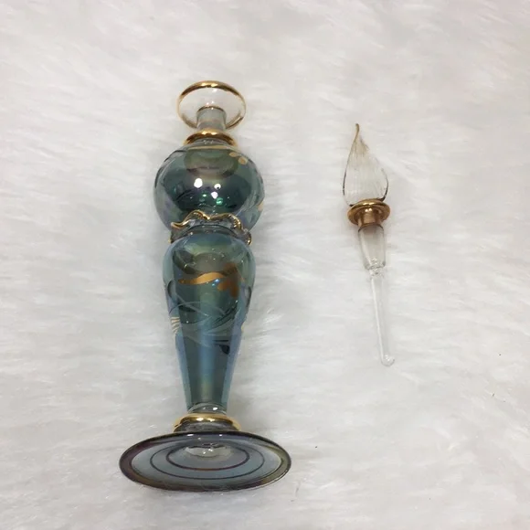 Egyptian Style Handblown Glass Perfume Bottle - Picture 7 of 8